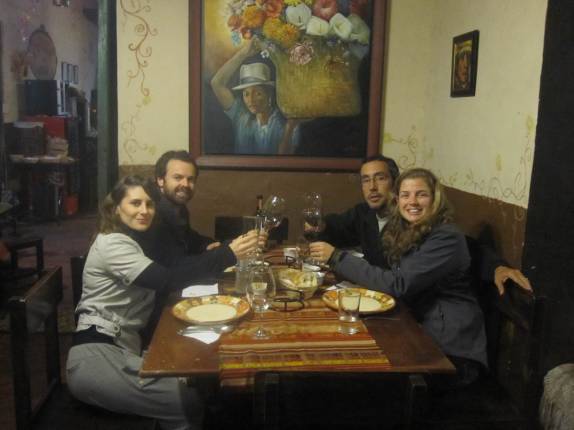 Celebração dos 30 anos da Ana no excelente restaurante Tiesto, em Cuenca - Equador